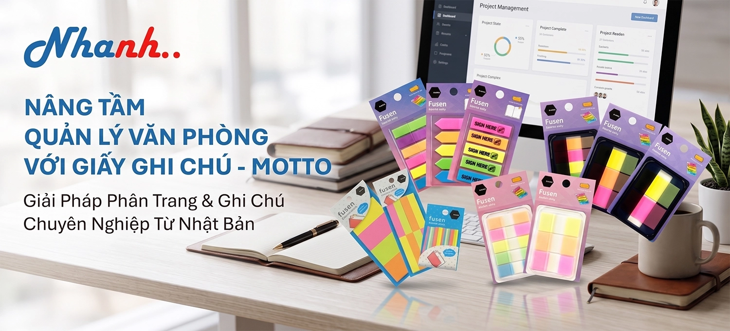 Giấy Ghi Chú, Film Phân Trang Motto – Giải Pháp Quản Lý Công Việc Hiệu Quả Cho Doanh Nghiệp